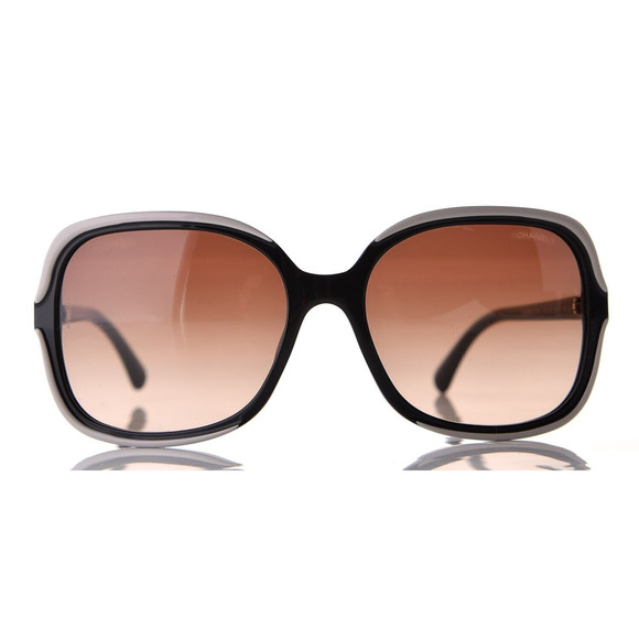 CHANEL CC 5319 BLACK WHITE 5319 C.1519/S5 58-17-135 OVERSIZE SUNGLASSES - Picture 2 of 7